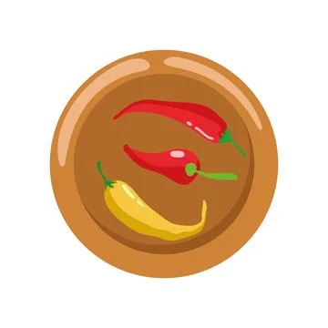 Jalapenos in a bowl Stock Illustration