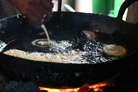 Jalebi making. Stock Photos