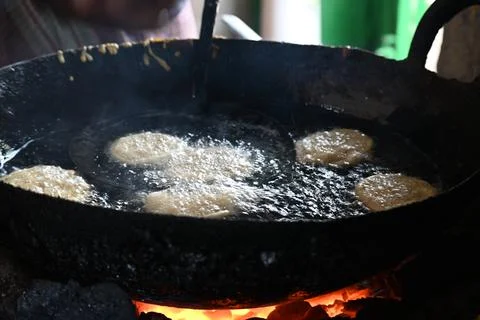Jalebi making. Stock Photos