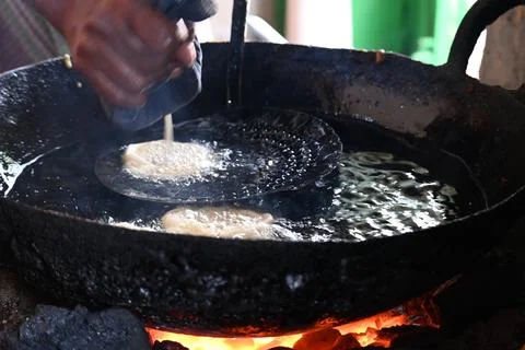 Jalebi making. Stock Photos
