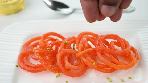 Jalebi sweet dish Stock Footage 238829383