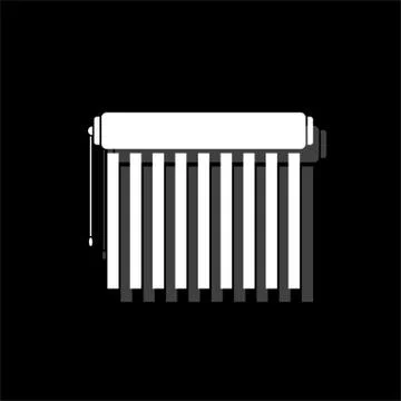 Jalousie icon flat Stock Illustration