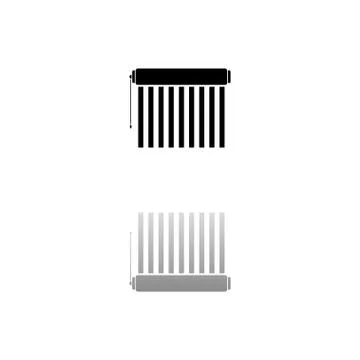Jalousie icon flat Stock Illustration