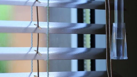 Jalousie on the window Stock Footage 73035445