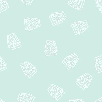 Jam apple fruit line seamless pattern Stock Illustration