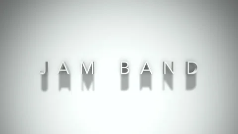 Jam band 3D title animation with shadows on a white background Stock Footage 296850408
