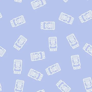 Jam blackberry line seamless pattern Illustrazione stock