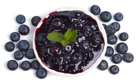 Jam from blueberries Stock Photos