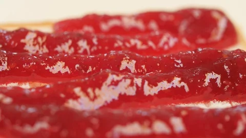 Jam on bread Stock Footage 89968473