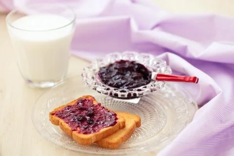 Jam for breakfast. Stock Photos