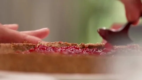 Jam on the cake Stock Footage 270406713