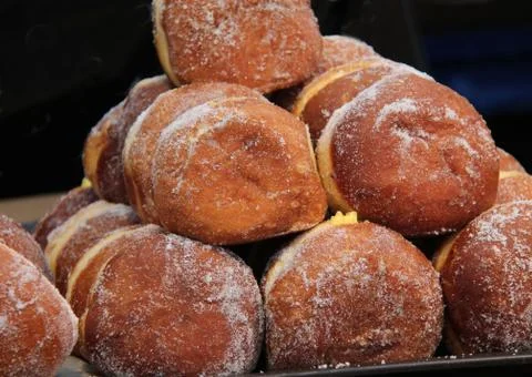 Jam Doughnuts. Stock Photos