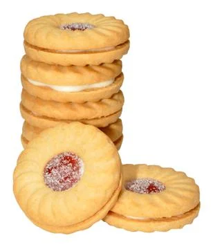 Jam Filled Biscuits Stock Photos