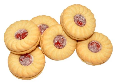 Jam Filled Biscuits Stock Photos