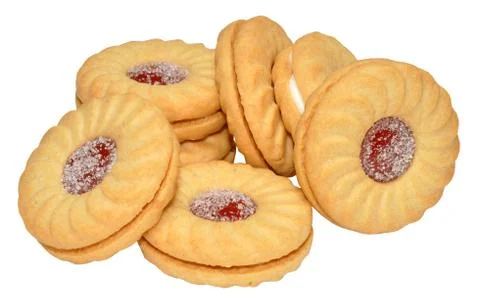 Jam Filled Biscuits Stock Photos