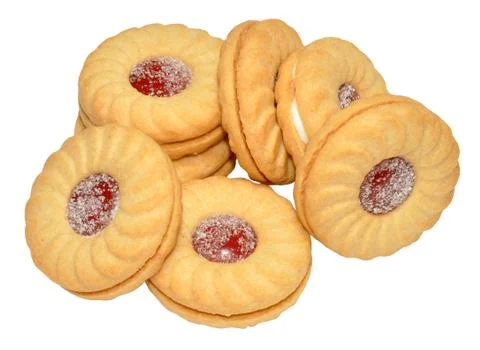 Jam Filled Biscuits Stock Photos