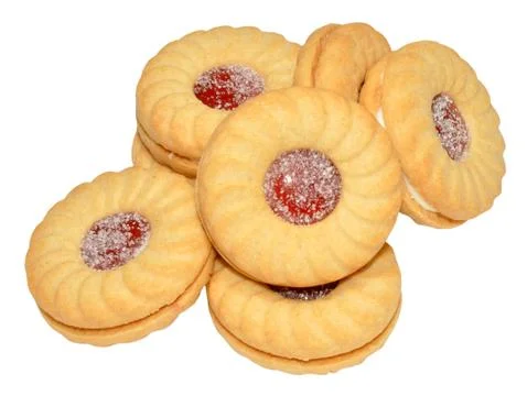 Jam Filled Biscuits Stock Photos