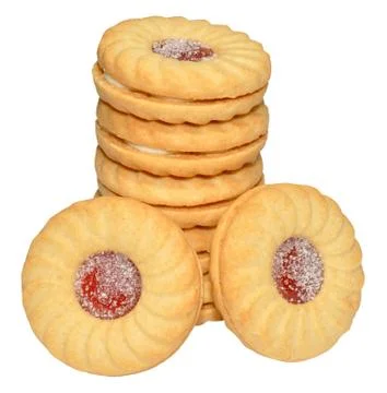 Jam Filled Biscuits Stock Photos