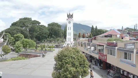 Jam Gadang Bukittingi Vertical Ascent Stock Footage 343199113