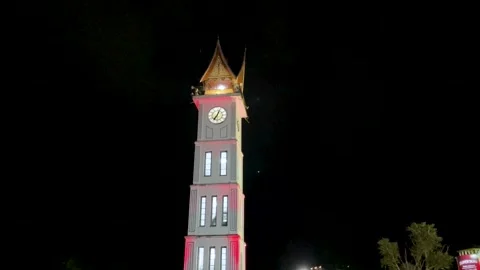 Jam Gadang Clock Tower Stock Footage 297846165