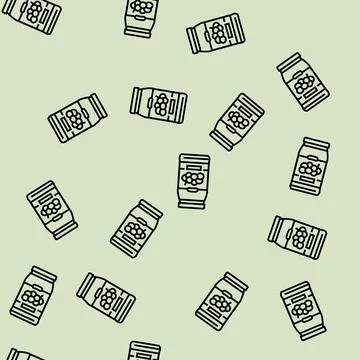 Jam grape line seamless pattern Stock Illustration