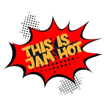 This Is Jam Hot Halftone Comic Style vector illustration Stock Illustration