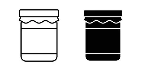 Jam icon in black and white. vector icon pack for websites Stock Illustration
