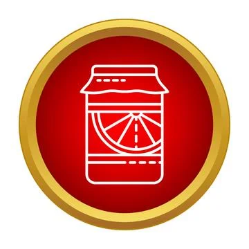 Jam jar with conserve representing breakfast food icon Ilustração Stock