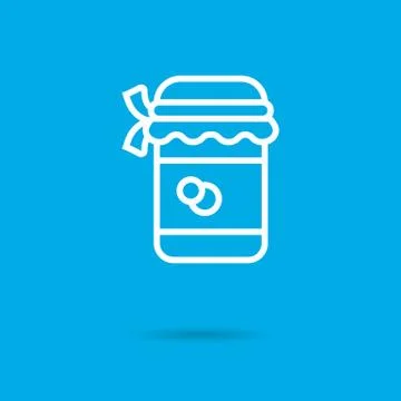 Jam jar icon 스톡 일러스트