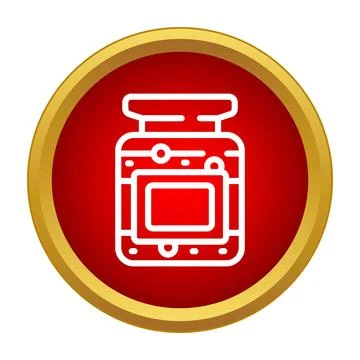 Jam jar icon representing preserve homemade food Stock Illustration