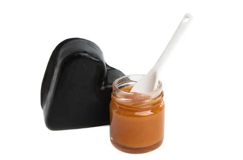 Jam in a jar isolated Stock Photos