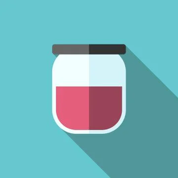 Jam-jar, long shadow Stock Illustration