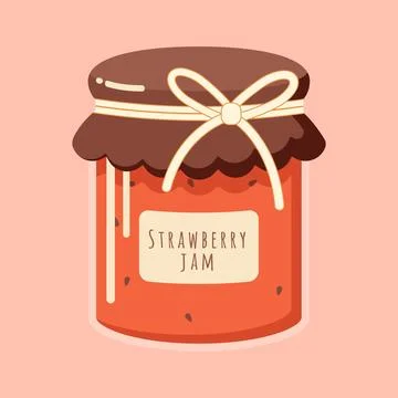 Jam jar vector illustration. Stock Illustration
