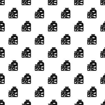 Jam jars pattern, simple style Stock Illustration
