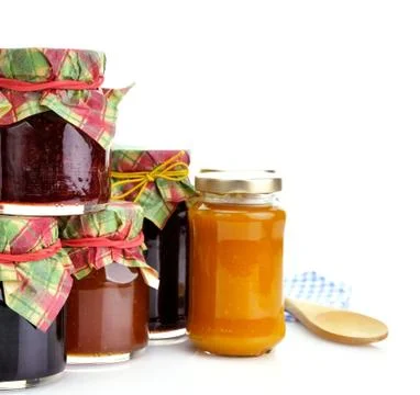 Jam in the jars Stock Photos