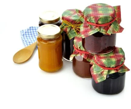 Jam in the jars Stock Photos