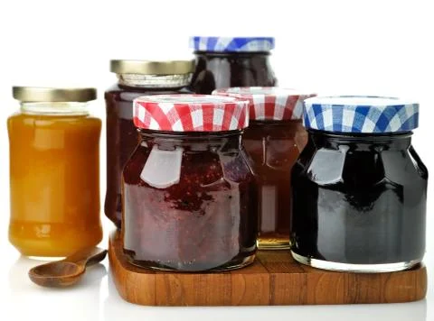Jam in the jars Stock Photos