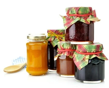 Jam in the jars Stock Photos