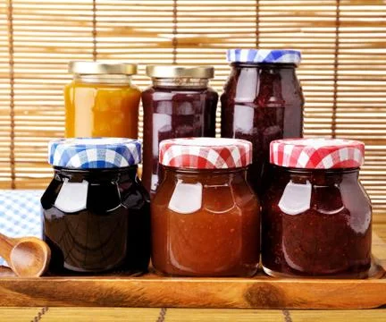Jam in the jars Foto stock