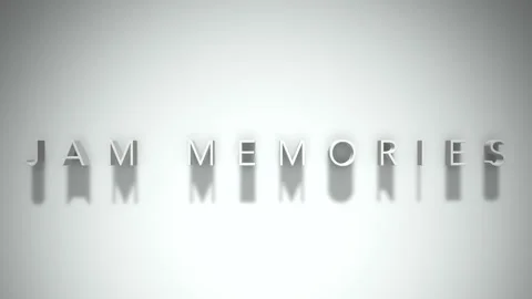 Jam memories 3D title animation white text on a white background Stock Footage 299748596