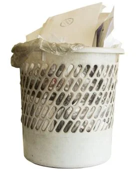 Jam-packed recycle bin Stock Photos