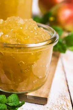 Jam from pears Stock Photos