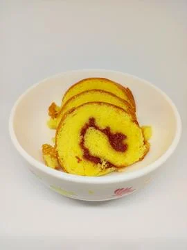 Jam roll cakes Stock Photos