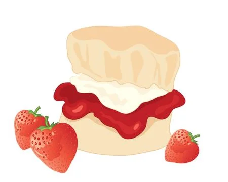 Jam scone Stock Illustration