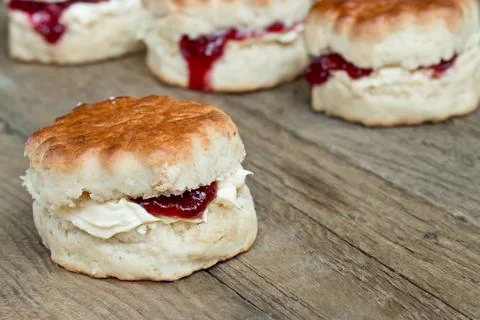 Jam scones Stock Photos