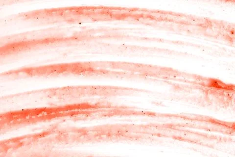Jam smeared isolated on white background closeup. Flat lay. Stock Photos