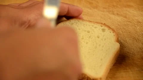 Jam Spread on Bread Stock-Footage 12721435