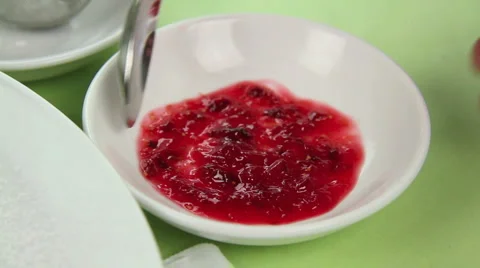 Jam On Strawberry Tart Video stock 3145257