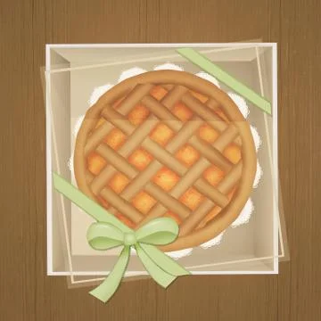 Jam tart in the box Stock Illustration