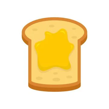 Jam toast icon flat isolated vector Illustrazione stock